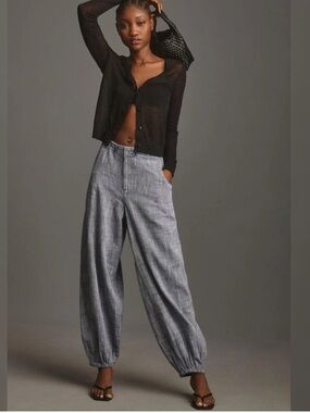 PILCRO SLUB TWILL PARACHUTE PANTS - xs